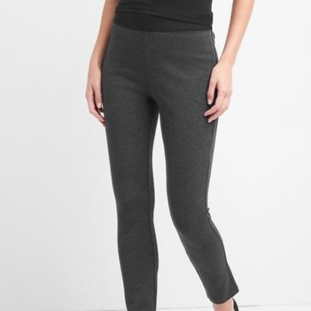 Gap Side-Zip Ponte Legging size S Charcoal Heather
